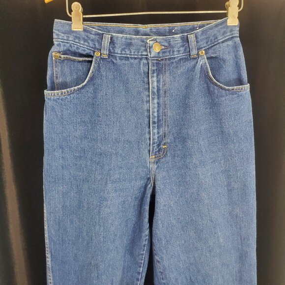 Vtg Charlies Angel Cheryl Tiegs Hi-Waist Mom Jeans sz 12 Tapered Leg Fit 27.5/29 - Picture 2 of 13